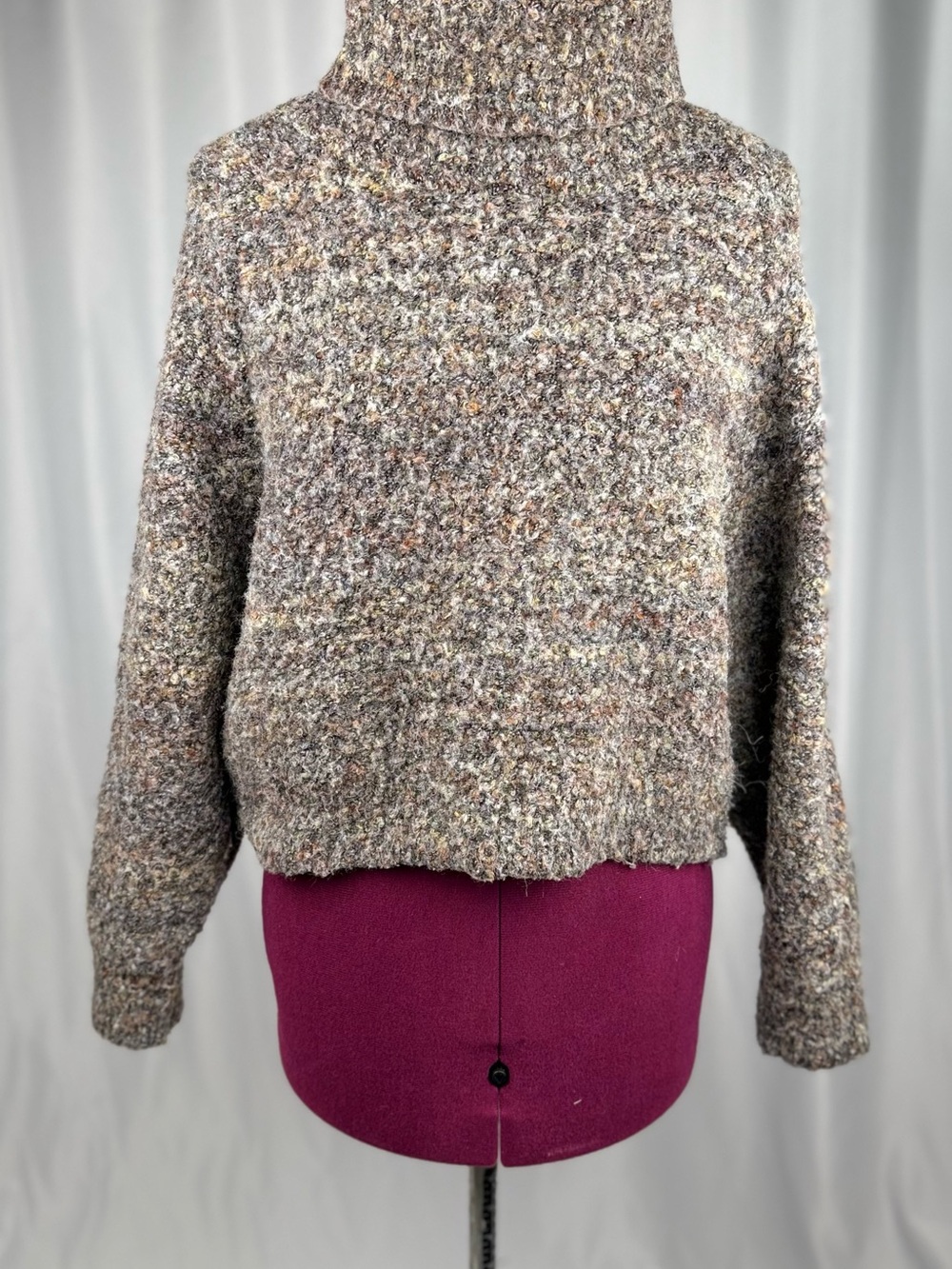 William Rast Multicolor Neutral Turtleneck Sweater